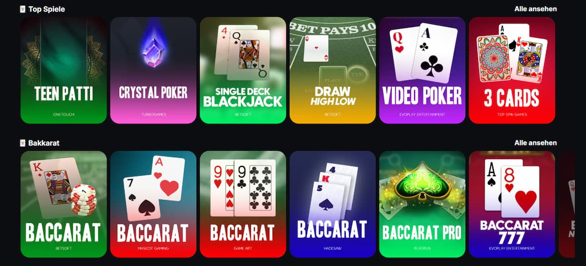 Tischspiele Casino