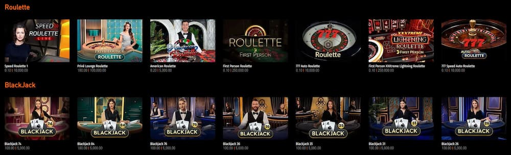 Live-Casino-Bereich